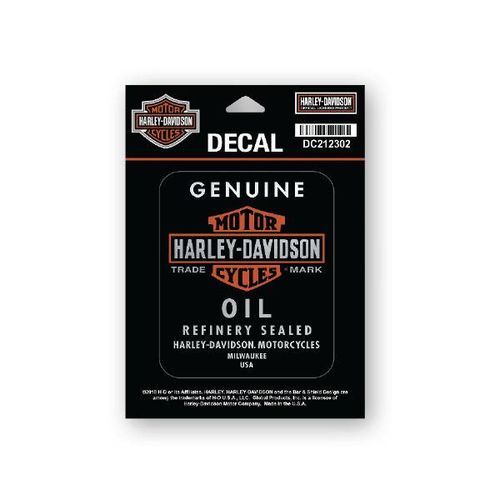 AUTOCOLLANT "GENUINE OIL MATTE" - HARLEY-DAVIDSON -