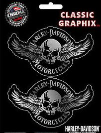 AUTOCOLLANTS SKULL - HARLEY-DAVIDSON -