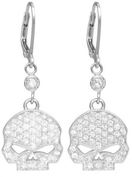 BOUCLES D'OREILLES SKULL  BLING - HARLEY-DAVIDSON -