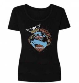 TEE SHIRT FEMME "DREAM ON" AEROSMITH x - HARLEY-DAVIDSON -