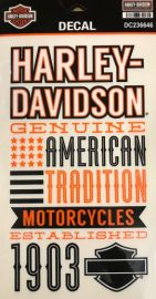 DECAL "H-D STACK" - HARLEY-DAVIDSON -