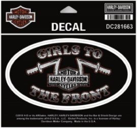 DECAL "GIRLS TO THE FRONT" - HARLEY-DAVIDSON -