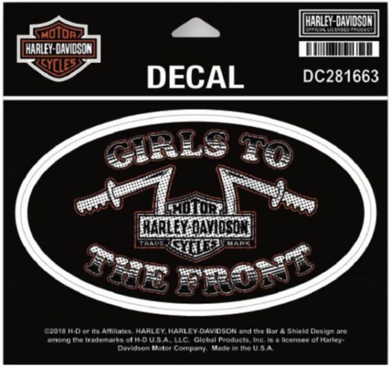 DECAL "GIRLS TO THE FRONT" HARLEY-DAVIDSON