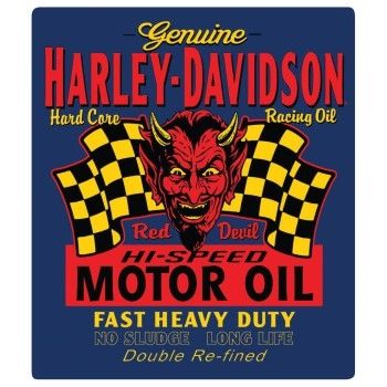 PLAQUE "RED HOT SIGN" HARLEY-DAVIDSON