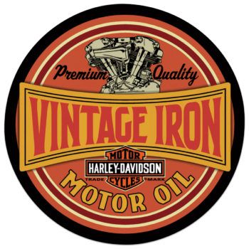 PLAQUE "VINTAGE IRON" HARLEY-DAVIDSON