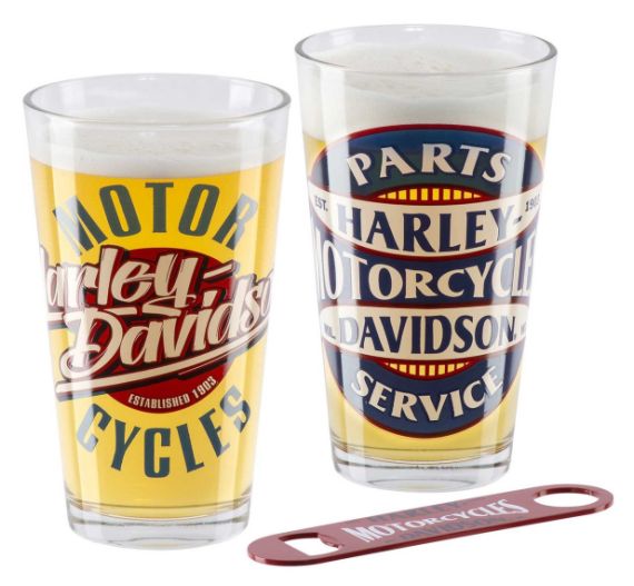 VERRES A PINTE  - HARLEY DAVIDSON - 