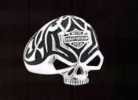 BAGUE TRIBAL CELTIQUE TETE DE MORT WILLIE G - HARLEY-DAVIDSON -