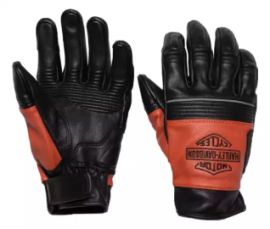 Gants moto vintage Helstons Hiro été cuir noir