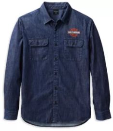 CHEMISE EN JEAN BLEU - HARLEY DAVIDSON - 