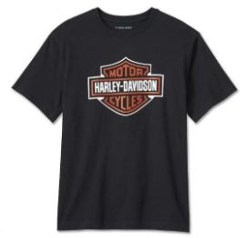 TEE SHIRT MANCHES COURTES B&S NOIR - HARLEY DAVIDSON -