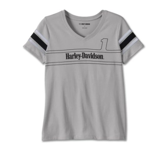 TEE SHIRT RACING avec bande réfléchissante VAPOR BLUE - HARLEY DAVISON - 