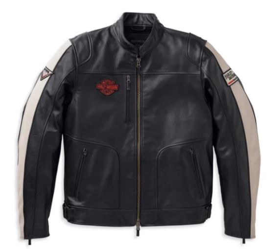 Blouson de moto en cuir Enduro pour hommes