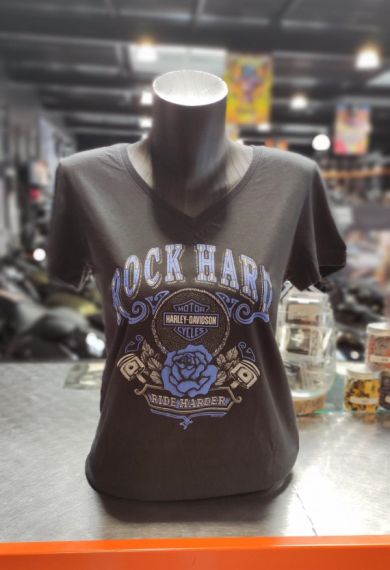 TEE SHIRT CONCESSION "ROCK HARD" FEMMES - HARLEY-DAVIDSON 