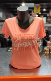 TEE SHIRT CONCESSION "GENUINE CORAL" FEMMES - HARLEY-DAVIDSON 