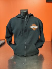 SWEATSHIRT CONCESSION "BLACK B&S" ZIPPE HOMMES - HARLEY-DAVIDSON