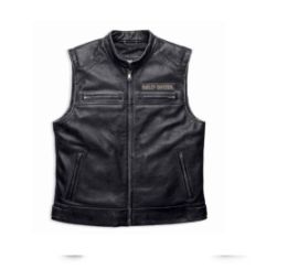 GILET HOMME PASSING LINK CUIR - HARLEY DAVIDSON - 