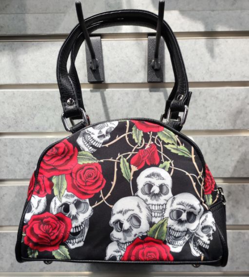 SAC A MAIN - ROSES ET SKULL