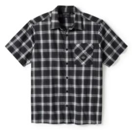 CHEMISE MANCHES COURTES - NOIR/BLANC CASSE - HARLEY DAVIDSON -