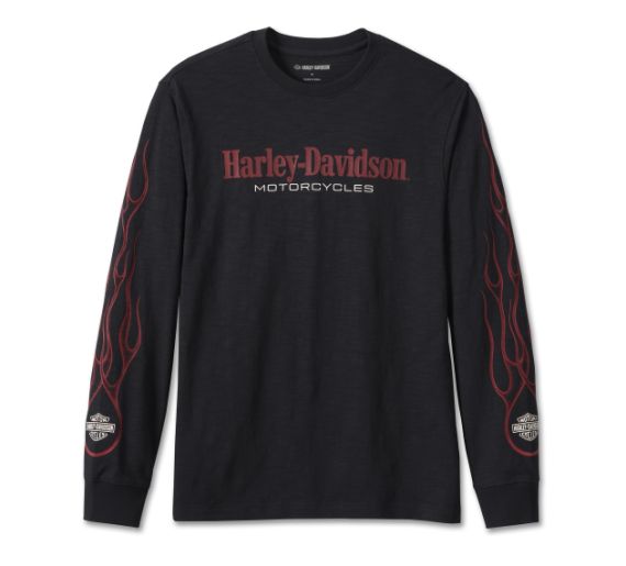 TEE SHIRT IN FLAMES - HARLEY DAVIDSON 
