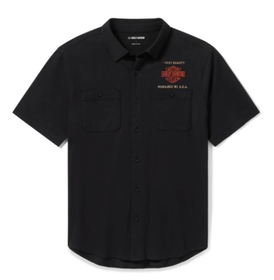 Chemise boutonnée "Parts & Service" en jersey pour homme 