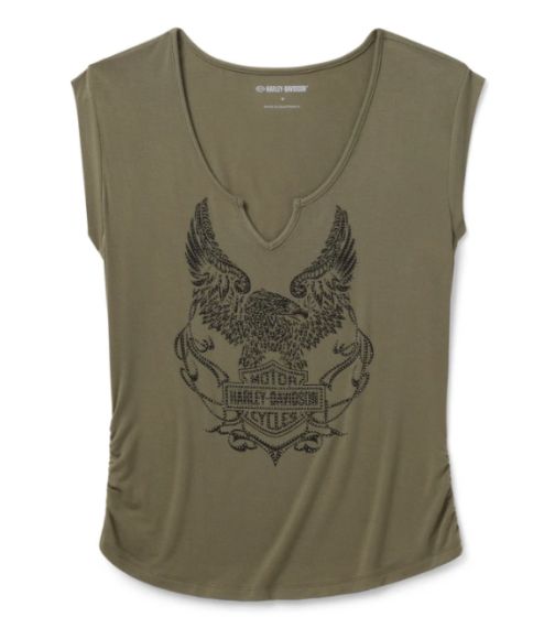 T-shirt Bling H-D® Born to Fly - Grape Leaf