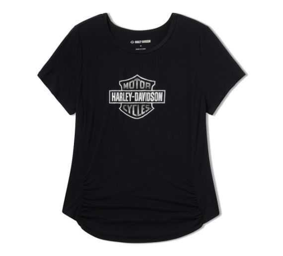 TEE SHIRT MANCHES COURTES STRASS - HARLEY DAVIDSON - 