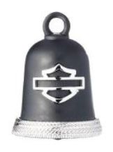 Clochette "Bar and Shield outline" bi couleur noir et argent