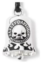 Clochette "Willie G Skull Flames" argent