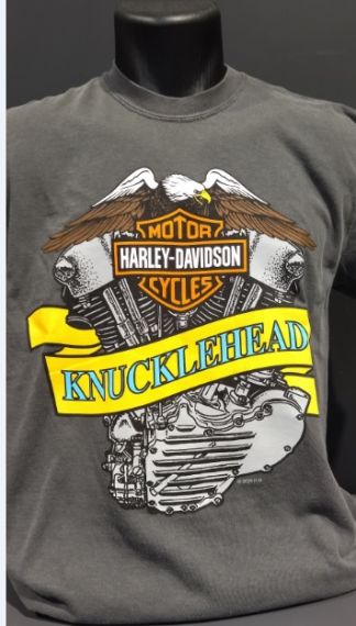 TEE SHIRT CONCESSION "KNUCKLEHEAD" GOLFE DE BRETAGNE - HARLEY DAVIDSON - 