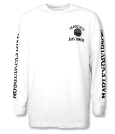 T-shirt &agrave; manches longues Willie G &trade; Skull &ndash; White