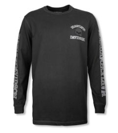 T-shirt &agrave; manches longues Willie G &trade; Skull - Harley Black