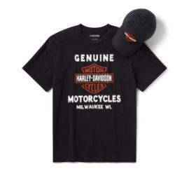 COFFRET CADEAU CASQUETTE ET TEE SHIR B&S - HARLEY DAVIDSON - 