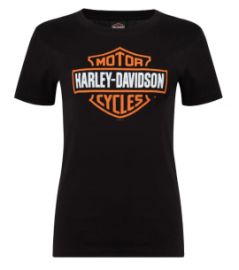 TEE SHIRT CONCESSION "B&S ORANGE ON BLACK" EDITION LIMITEE 20 ANS HARLEY-DAVIDSON RENNES