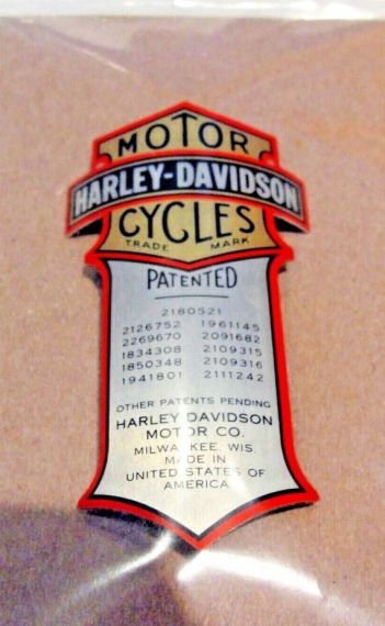 AUTOCOLLANT AMORTISSEUR RESSORT EMBLEM METAL INCURVE - HARLEY DAVIDSON -
