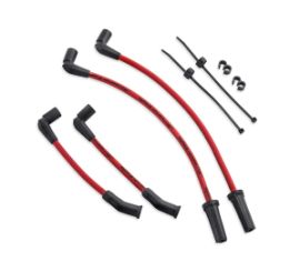 CABLES D'ALLUMAGE SCREAMIN'EAGLE PHAT DE 10MM - ROUGE - HARLEY DAVIDSON - 