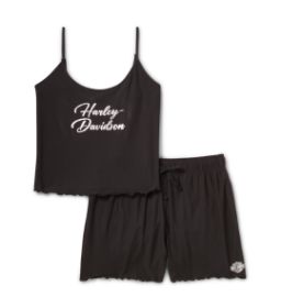 Ensemble d&eacute;bardeur et short Lettuce Edge pour femmes - Harley Black