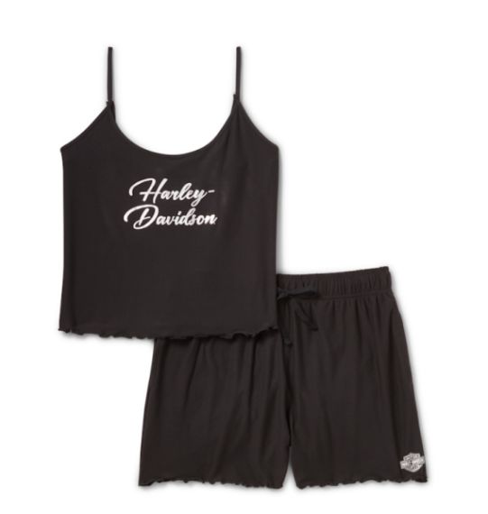 Ensemble d&eacute;bardeur et short Lettuce Edge pour femmes - Harley Black