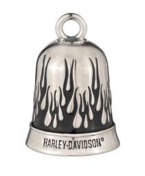 CLOCHETTE "FLAMES" ARGENT ET NOIR