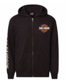 SWEATSHIRT CONCESSION "BLACK B&S ZIP HOODIE" EDITION LIMITEE 20 ANS HARLEY-DAVIDSON RENNES