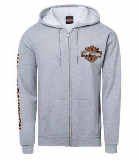 SWEATSHIRT CONCESSION "B&S GRAY ZIP " EDITION LIMITEE 20 ANS HARLEY-DAVIDSON RENNES
