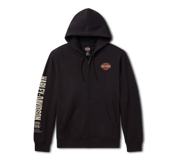 SWEAT A CAPUCHE ZIPPE ROUTE 66 - HARLEY DAVIDSON - 