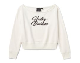 Sweat H-D Essential &agrave; &eacute;paules d&eacute;nud&eacute;es pour femmes - Cloud Dancer