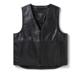 VESTE CUIR REFLECHISSANTE  WILLIE G SANS MANCHES - HARLEY DAVIDSON -