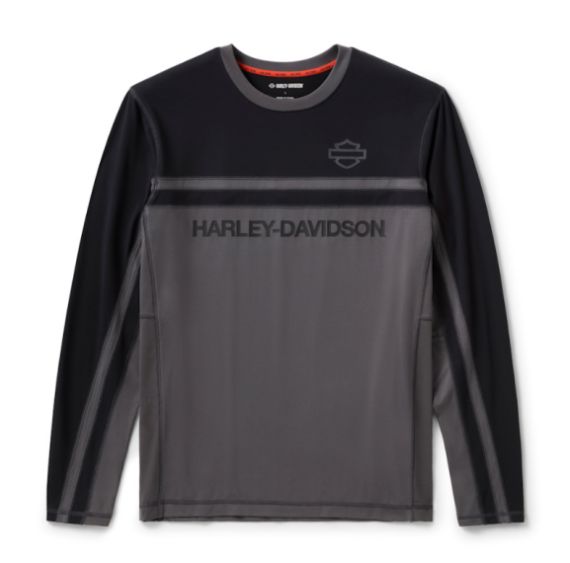 Tee-shirt manches longues H-D Tech Color Block Vented - Asphalt