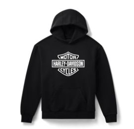 Sweat &agrave; capuche H-D Standard Bar & Shield pour hommes - Harley Black