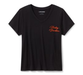 T-shirt &agrave; col en V &laquo; Bling &raquo;