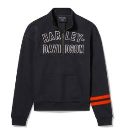 Sweat H-D Essential &agrave; col zipp&eacute; pour femmes - Harley Black