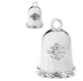 Clochette "Bar&Shield" argent et strass
