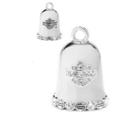 Clochette "Bar&Shield" argent et strass