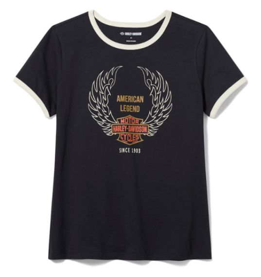 T-shirt H-D American Classic Ringer pour femmes